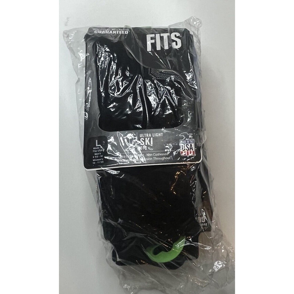 NWT FITS 3 Pack of Ultra Light OTC Ski Socks Size Large Men’s Black